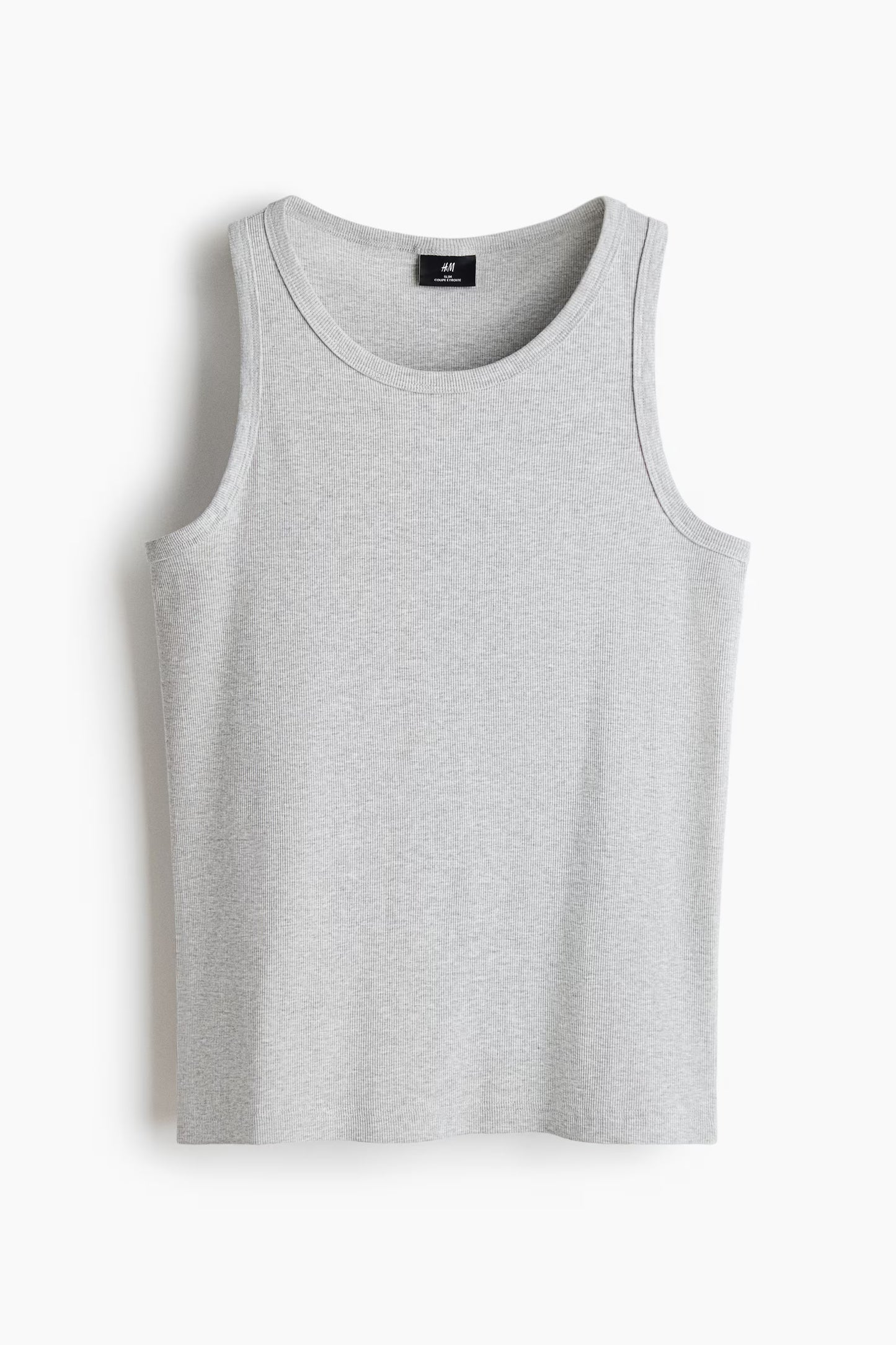 SLIM FIT TANK EN GRIS CLARO