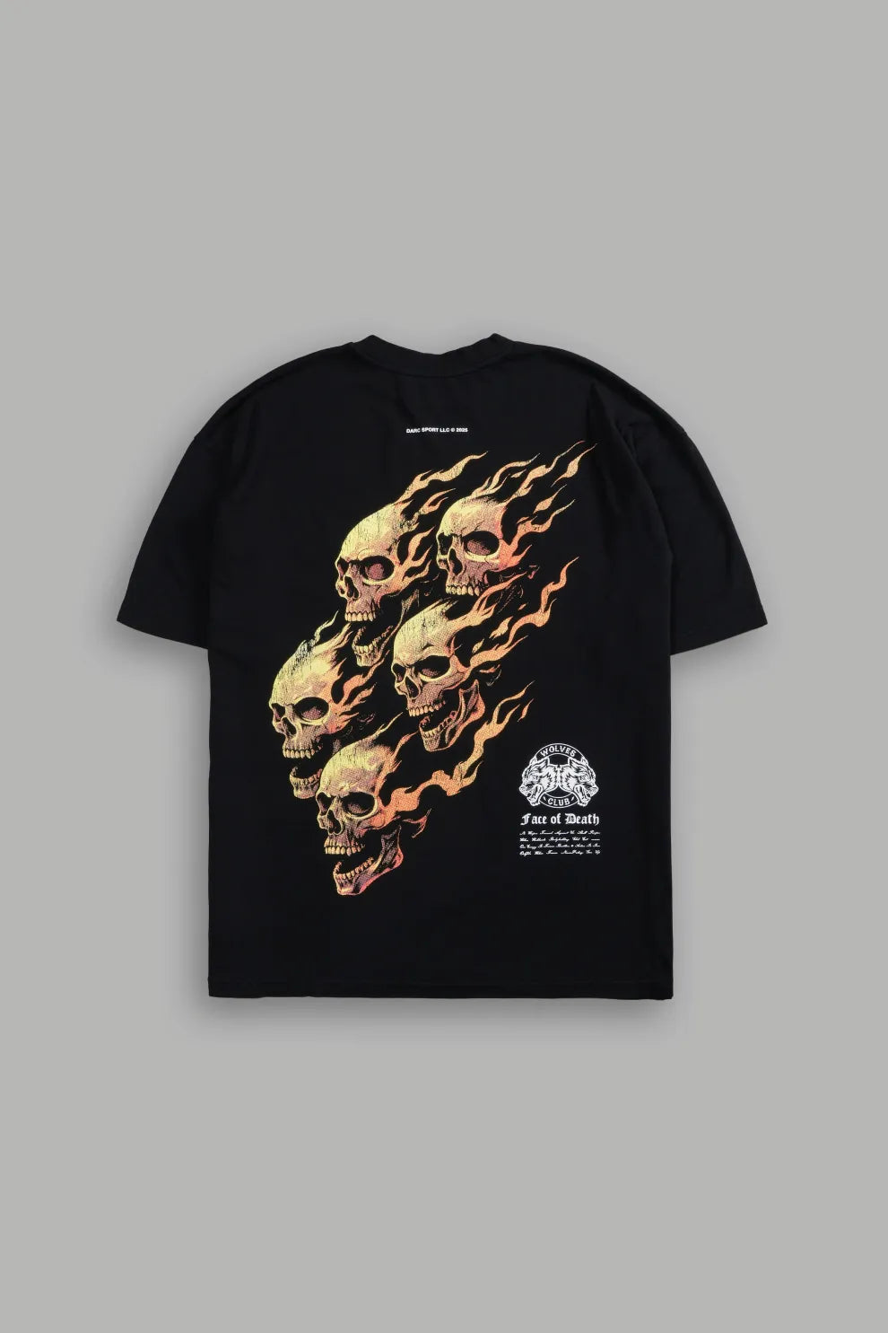 DEATH FACE OVERSIZED PREMIUM TEE IN BLACK