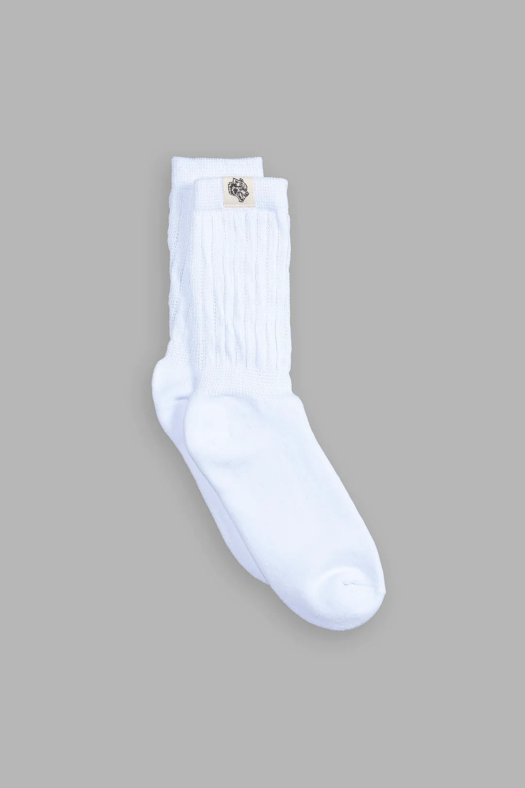 WOLF PATCH V2 COMFY SOCKS IN WHITE
