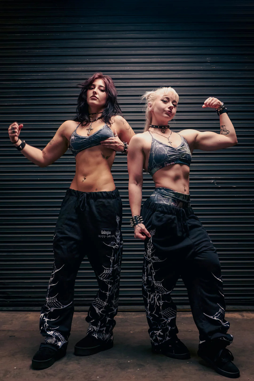 BANKAI BRIGADE WIDE LEG PANTS IN BLACK