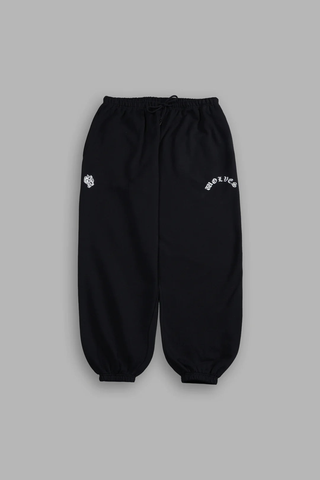 WOLF CHOPPER LOUNGER SWEAT PANTS IN BLACK