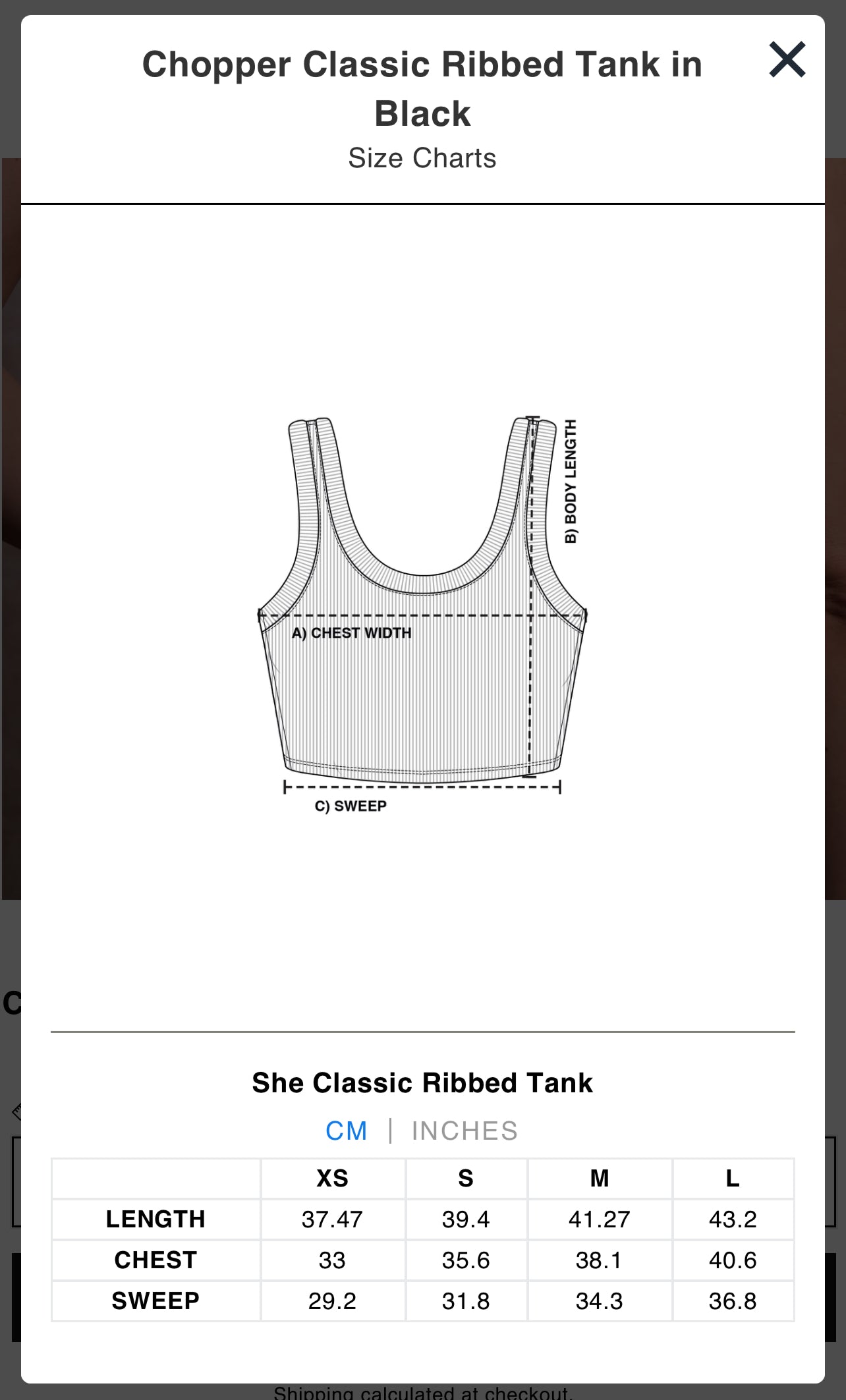 CHOPPER CLASSIC RIBBED TANK IN BLACK