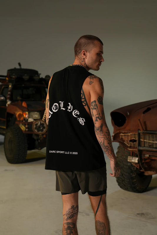 CONQUER “TOMMY” MUSCLE TEE IN BLACK