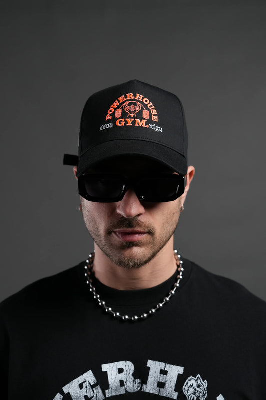 Powerhouse Wolves 5 Panel Hat in Black