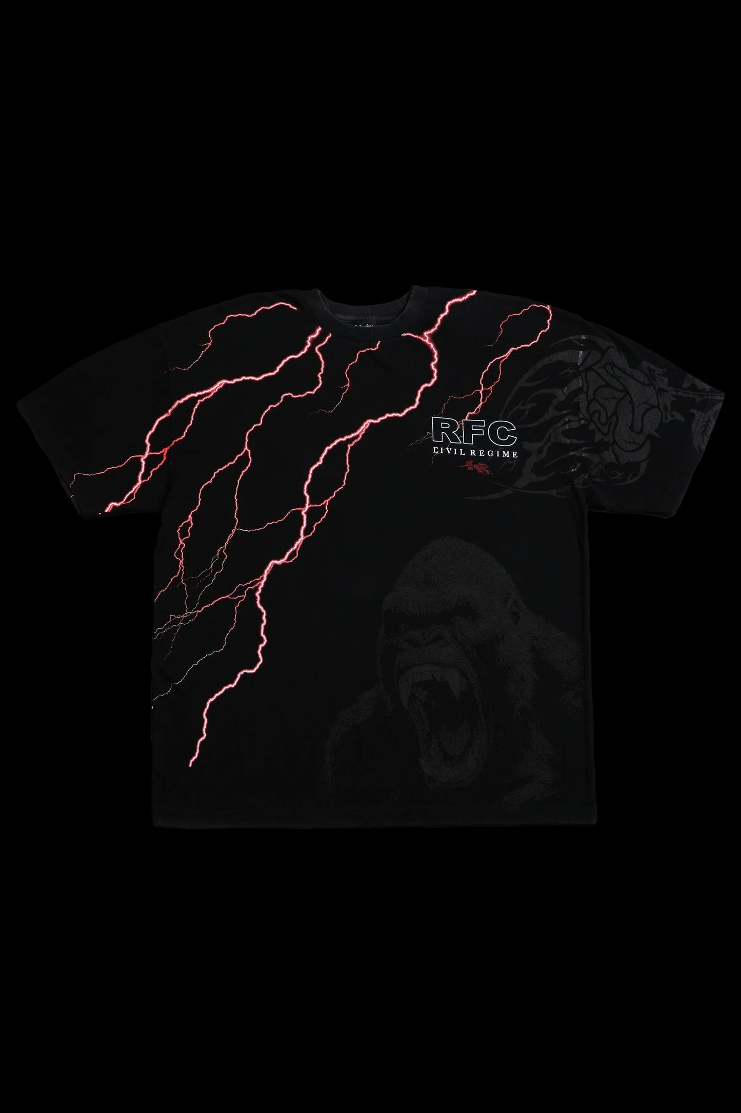 Kong's Wrath American Classic Oversized Tee in Vintage Black