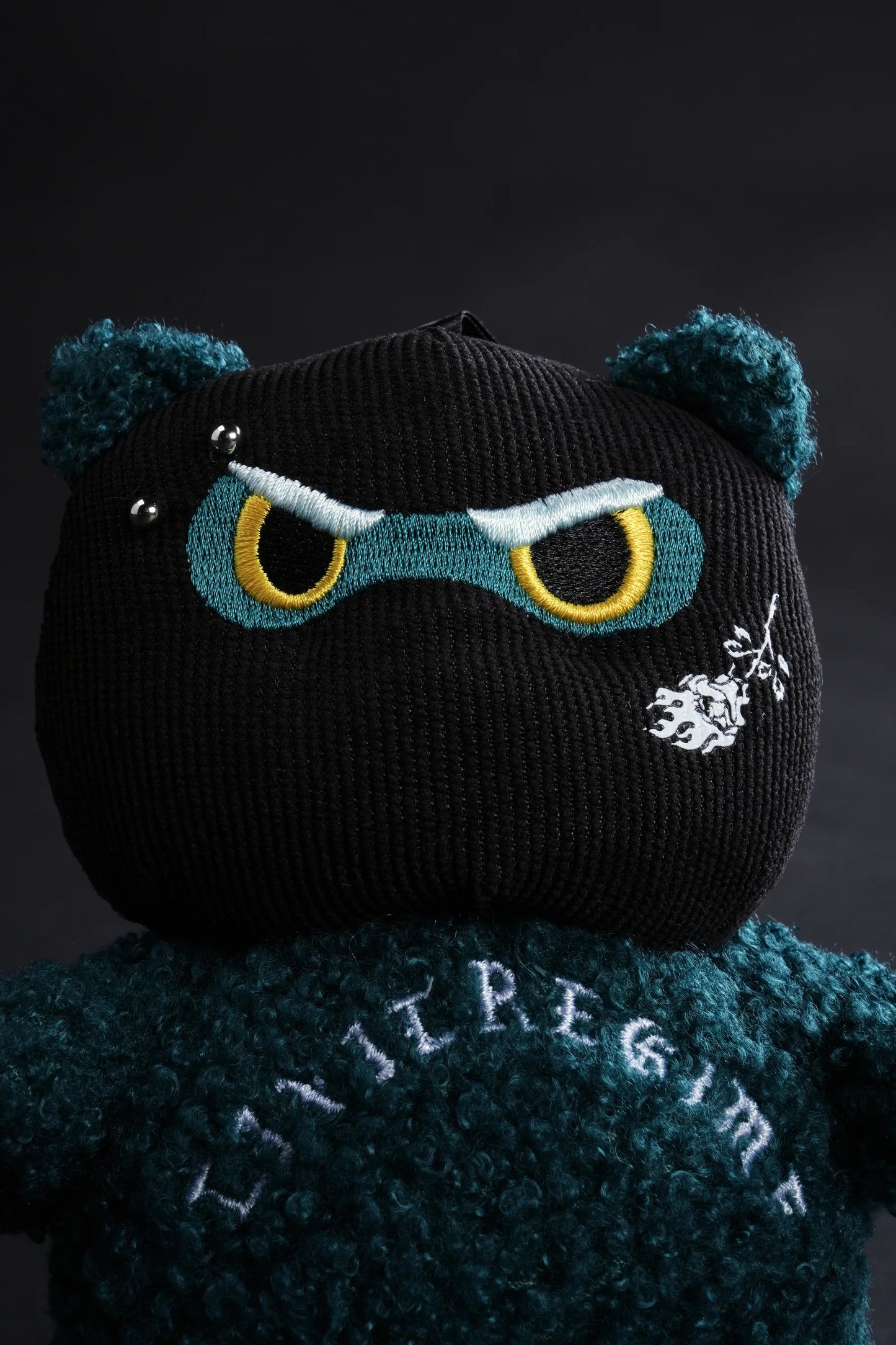 Rosezilla Plush Keychain in Teal/Ocean Blue