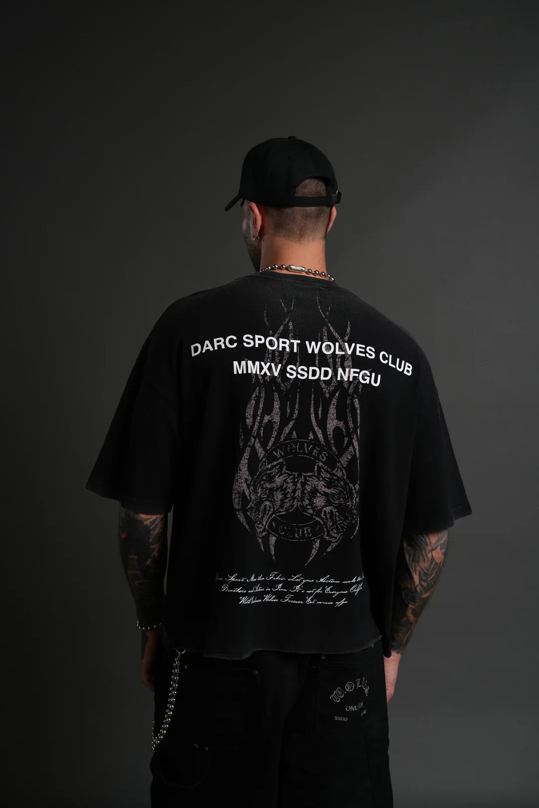 FINITE FLAME PREMIUM RAW HEM "BOX CUT" UNISEX TEE IN BLACK