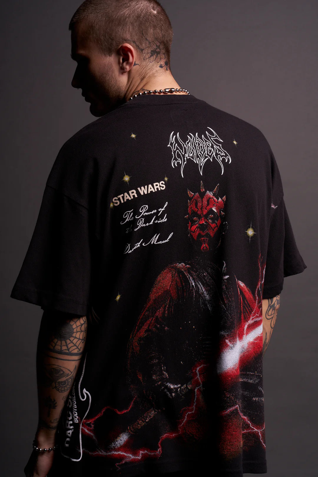 DARTH MAUL “SIDE BY SIDE” OVERSIZED TEE IN BLACK