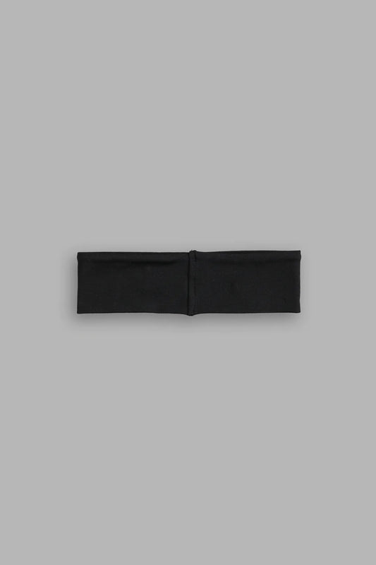 WOLF HEAD WIDE HEADBAND IN BLACK