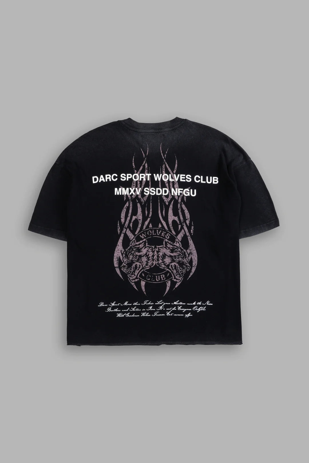 FINITE FLAME PREMIUM RAW HEM "BOX CUT" UNISEX TEE IN BLACK