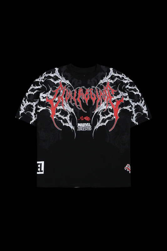 DAREDEVIL ZOMBIE "SIDE BY SIDE" 199X OVERSIZED TEE IN BLACK