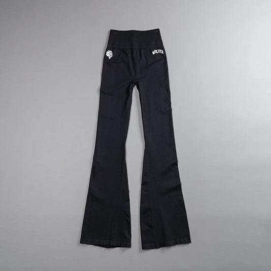 LOYALTY EVERSON SEAMLESS GRACIE FLARE SCRUNCH LEGGINGS IN BLACK