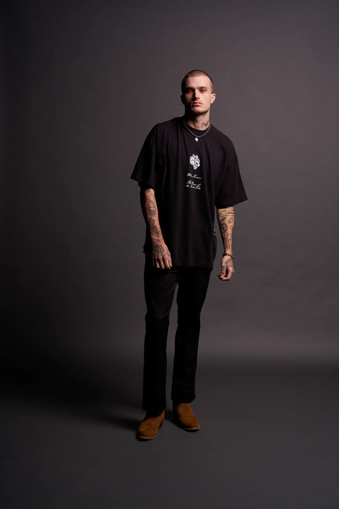 DARTH MAUL “SIDE BY SIDE” OVERSIZED TEE IN BLACK