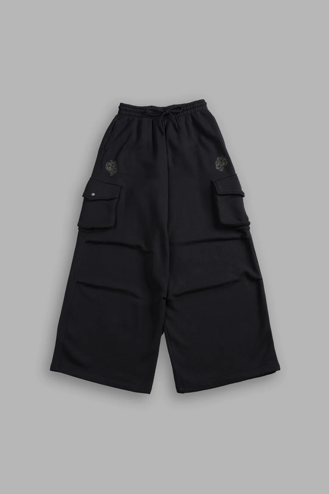 DUAL MIA CARGO SWEAT PANTS IN BLACK