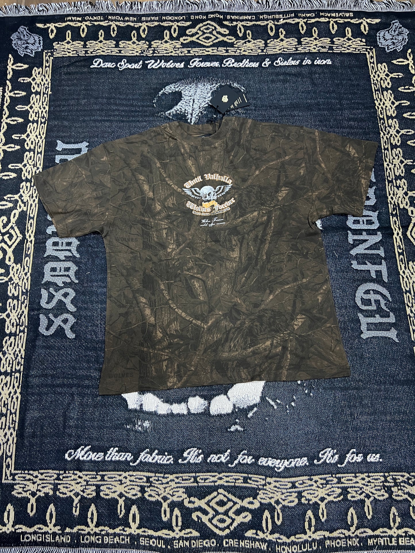 NOMAD “PREMIUM” OVERSIZED TEE IN BROWN DRIFTWOOD FOREST CAMO