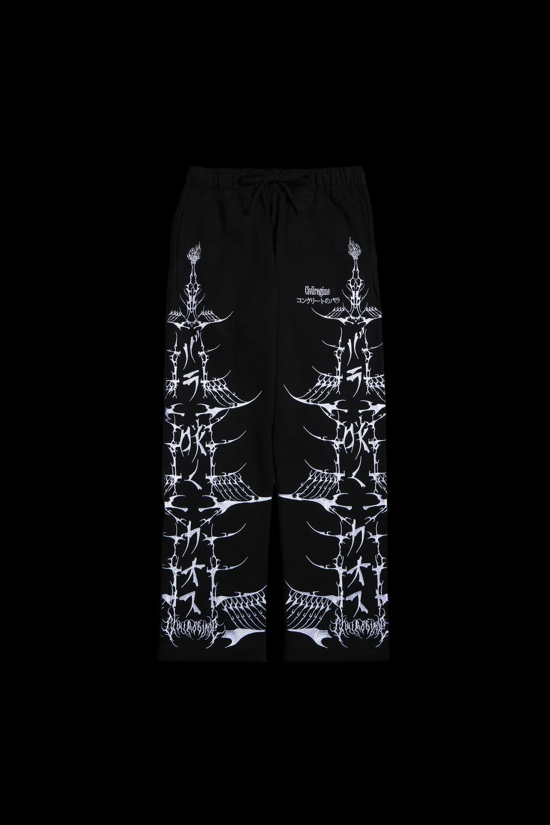 BANKAI BRIGADE WIDE LEG PANTS IN BLACK