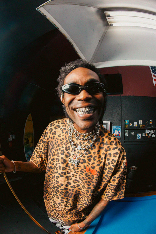 CONCRETE 199X OVERSIZED TEE IN LEOPARD