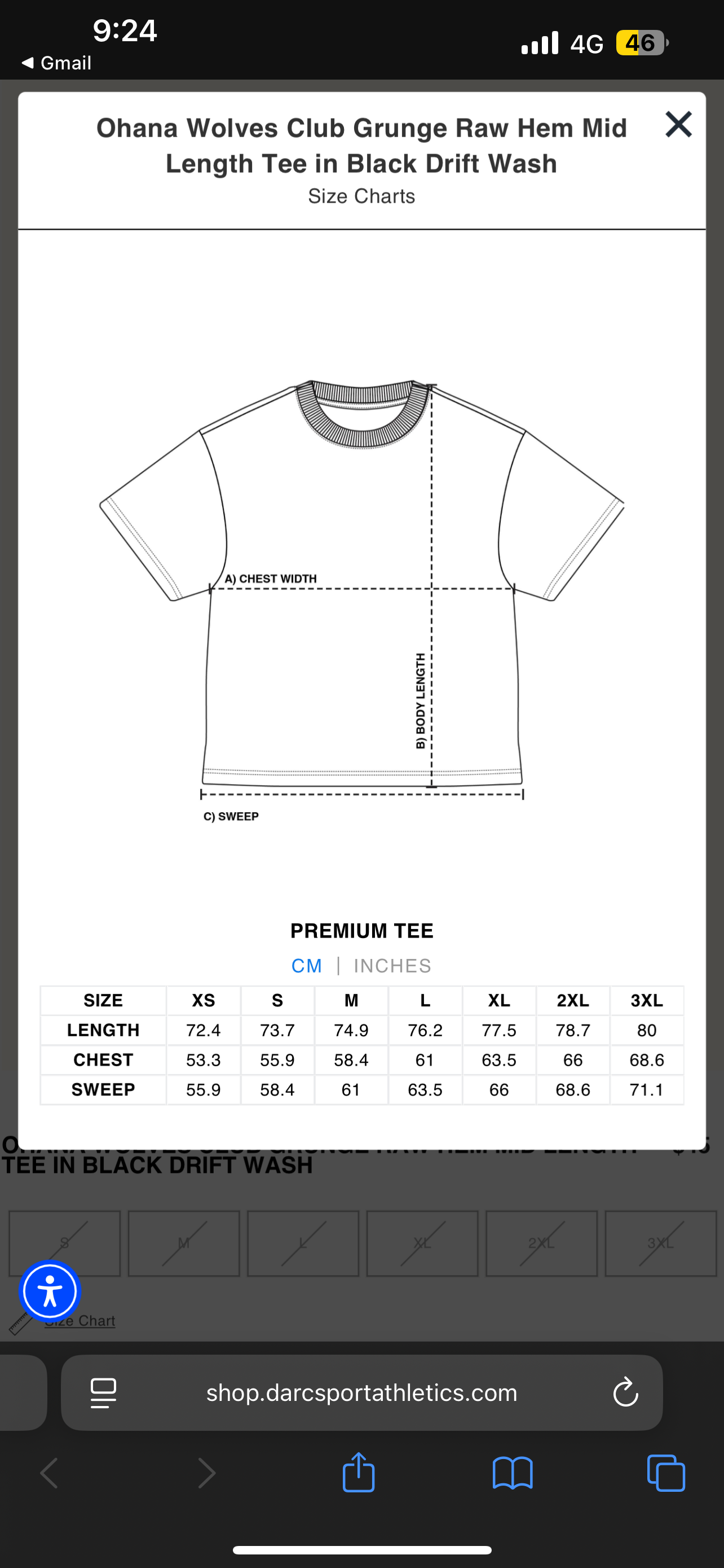 OHANA WOLVES CLUB GRUNGE RAW HEM MID LENGTH TEE IN BLACK DRIFT WASH