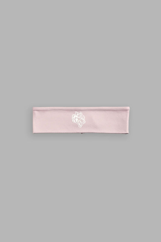 WOLF HEAD WIDE HEADBAND IN BLUSH PINK