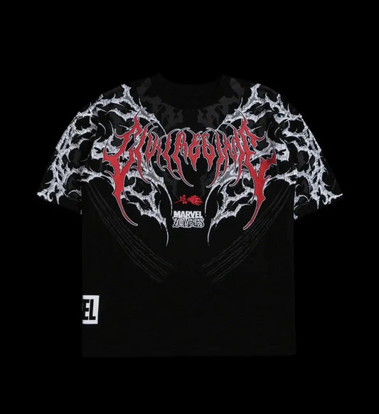 CAMISETA AMERICANA W ZOOMBIE OVERSIZED EN COLOR NEGRO