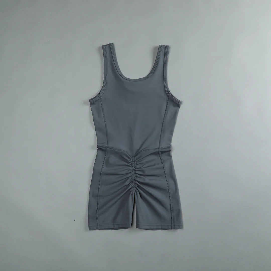 IYKYK SOFIA "ENERGY" BODYSUIT IN WOLF GRAY