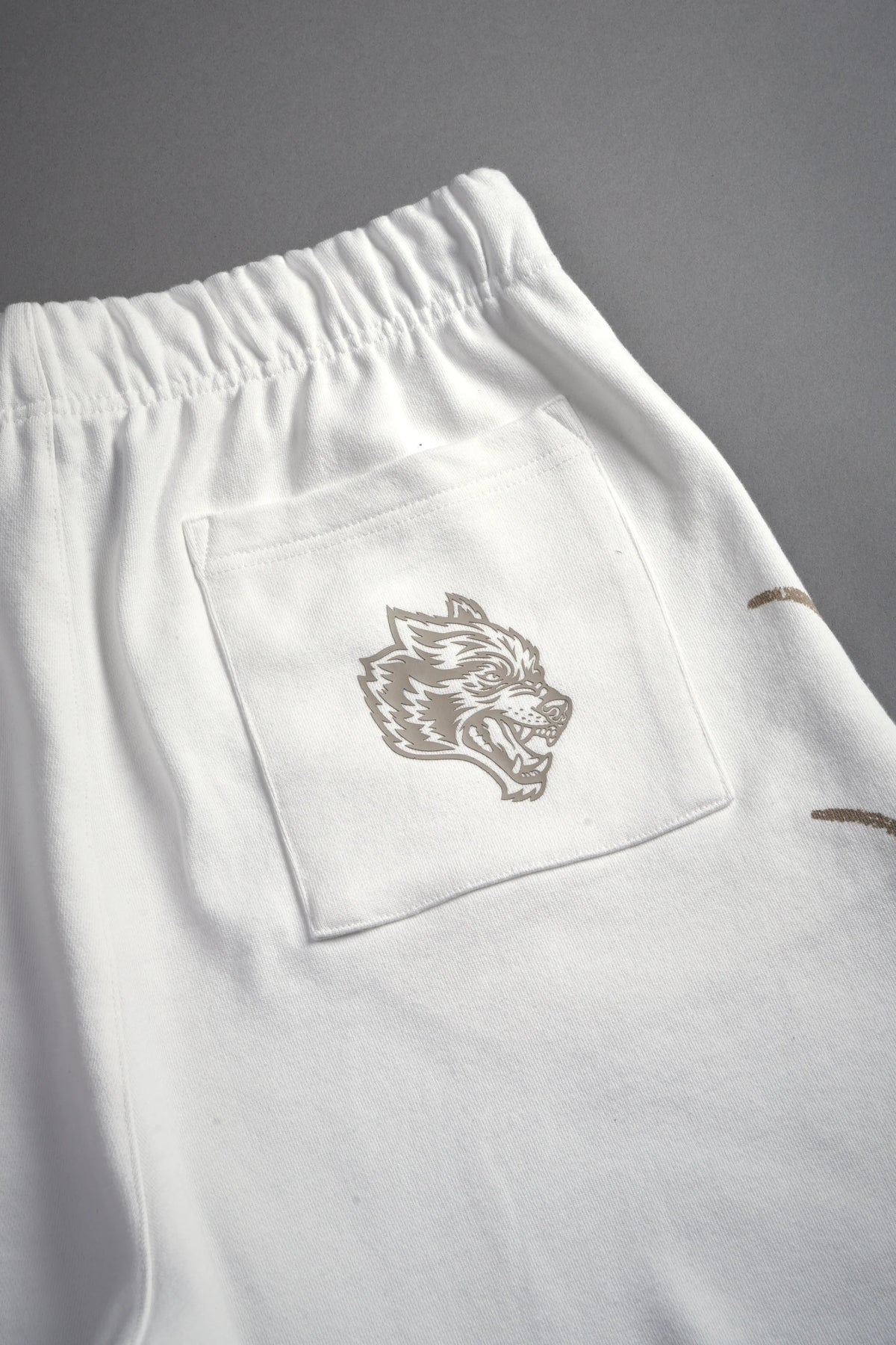 Kokuryu Grunge Oversized Raw Hem Post Lounge Sweat Shorts in Cream