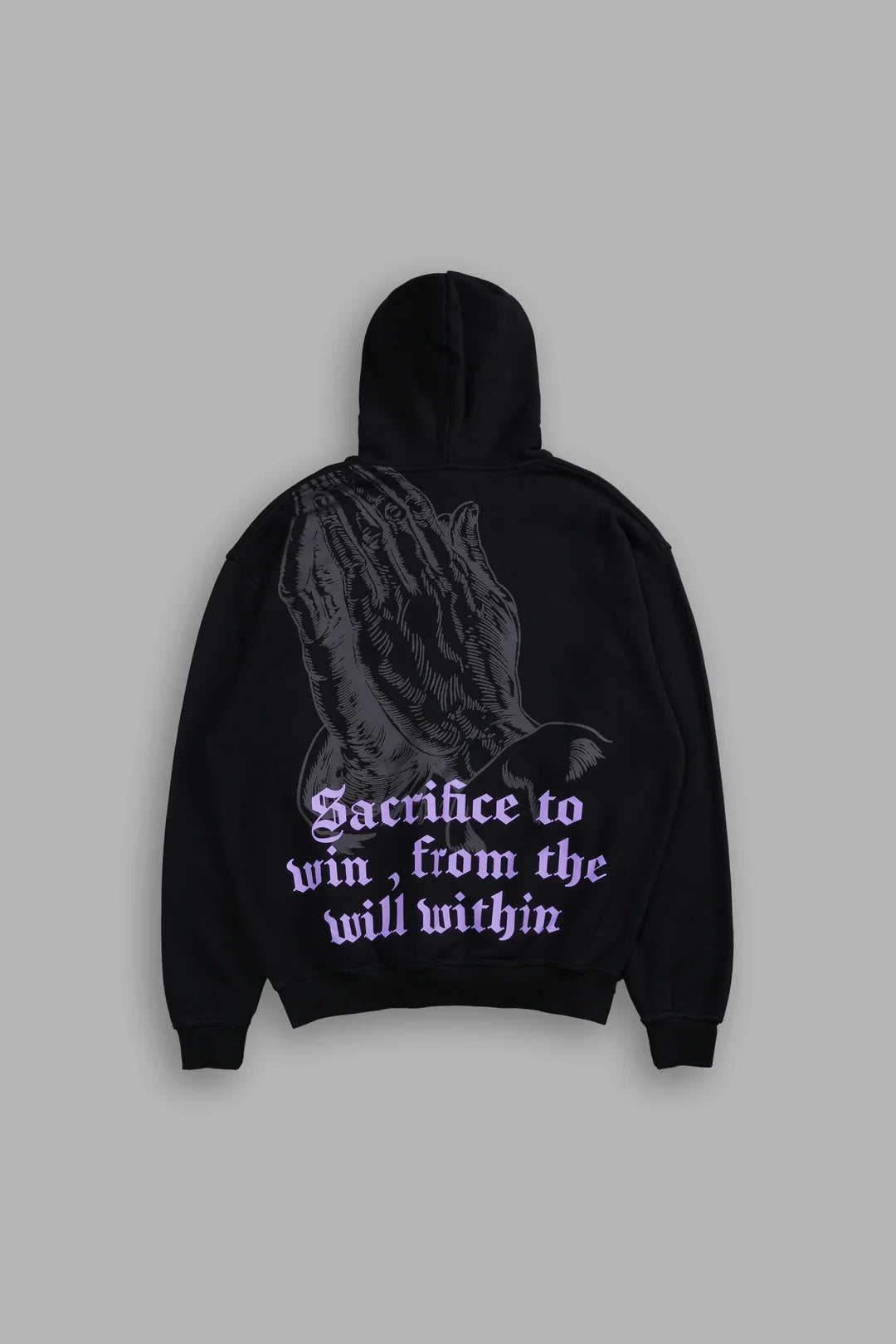 BIG BODYBUILDING SAVED MY LIFE “BISHOP” UNISEX HOODIE IN BLACK/BLACK