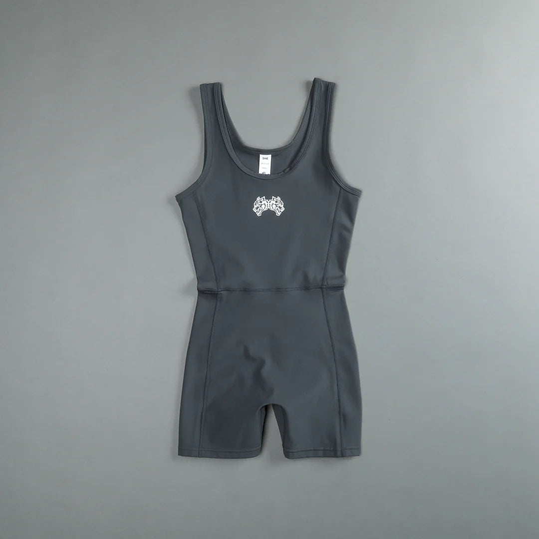 IYKYK SOFIA "ENERGY" BODYSUIT IN WOLF GRAY