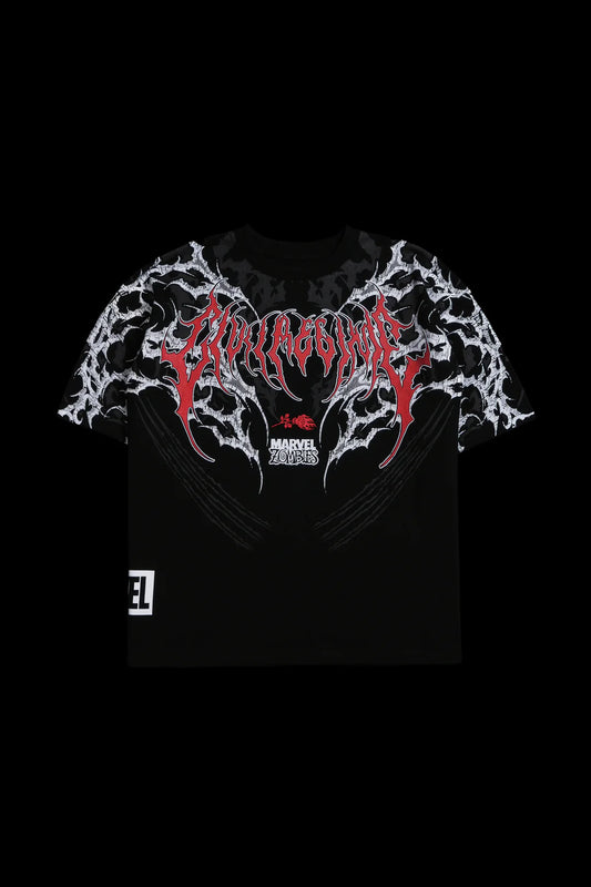 WOLVERINE ZOMBIE "SIDE BY SIDE" 199X OVERSIZED TEE IN BLACK