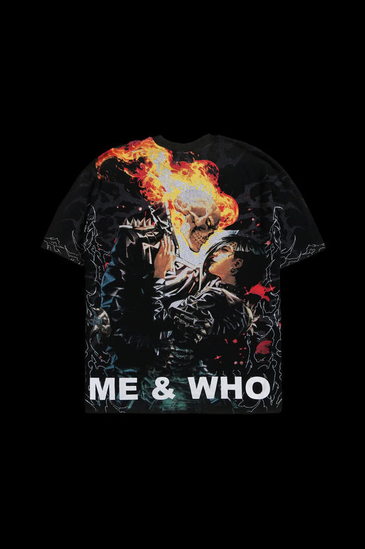 GHOST RIDER AND ME AMERICAN CLASSIC OVERSIZED TEE IN BLACK