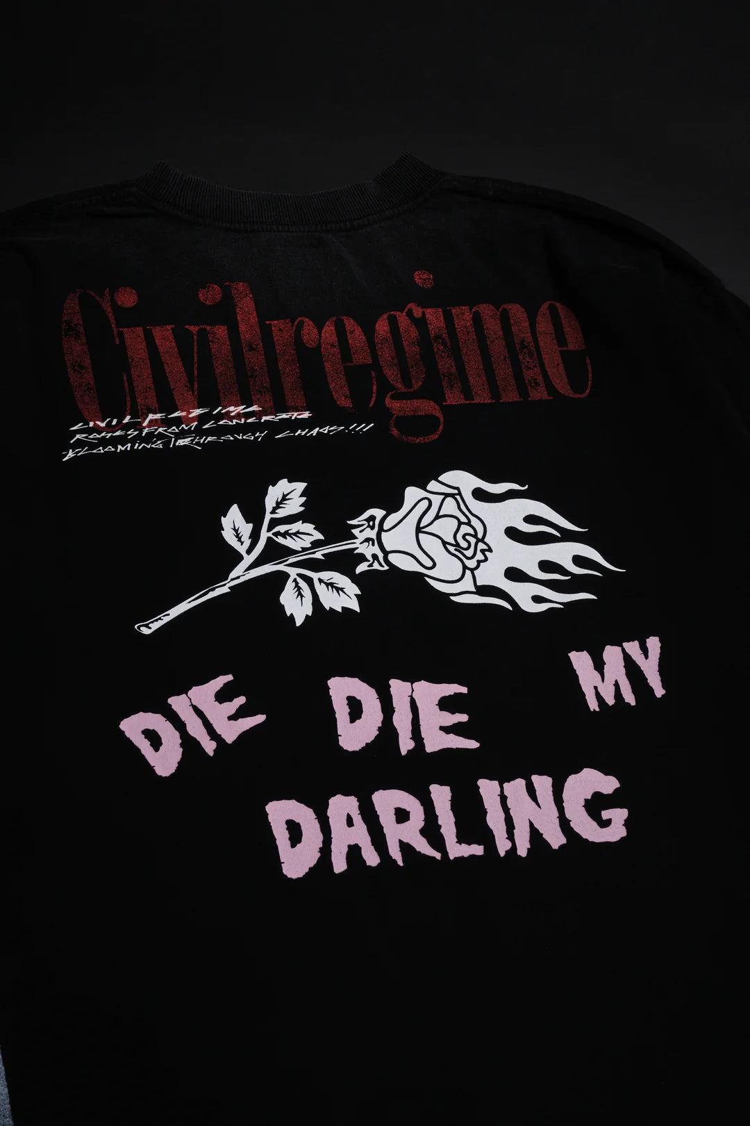 DIE DIE MY DARLING 199X OVERSIZED TEE IN VINTAGE BLACK