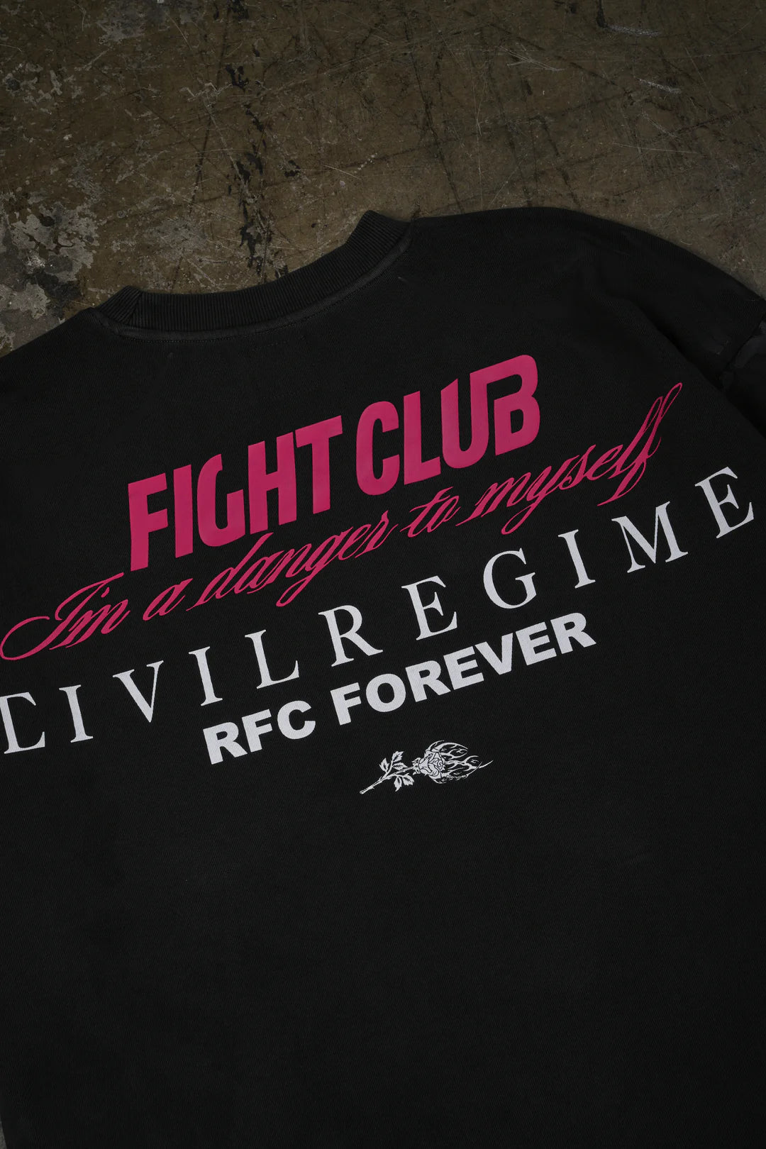 Danger To Myself American Classic Oversized Tee in Vintage Ashes