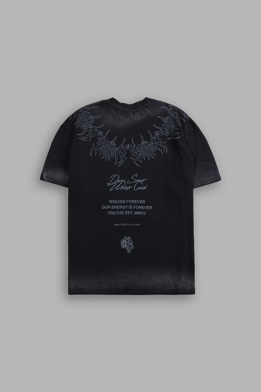 HESH CORE PREMIUM OVERSIZED TEE IN BLACK DAWN SUN FADE