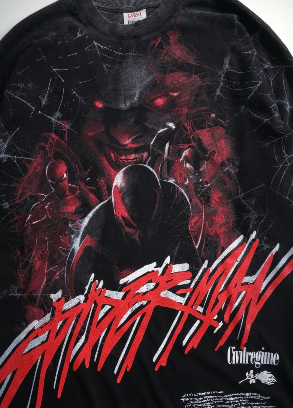 SPIDERMAN´S WRATH AMERICAN CLASSIC OVERSIZED TEE IN VINTAGE BLACK