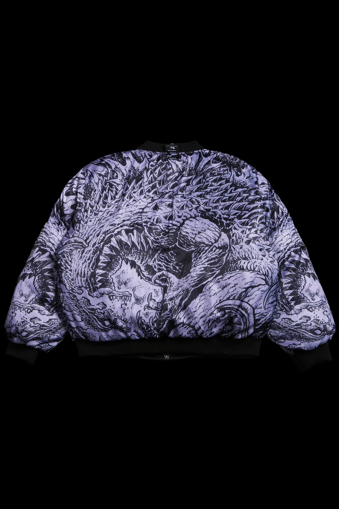 Zilla's Wrath Concrete Bomber Jacket in Black