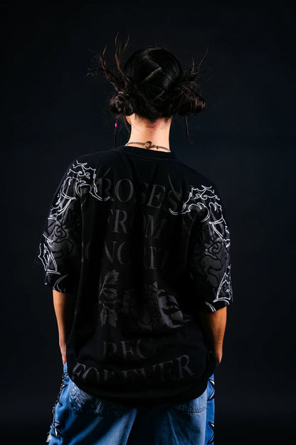 GET OFF MY DIH AMERCIAN CLASSIC OVERSIZED TEE IN BLACK