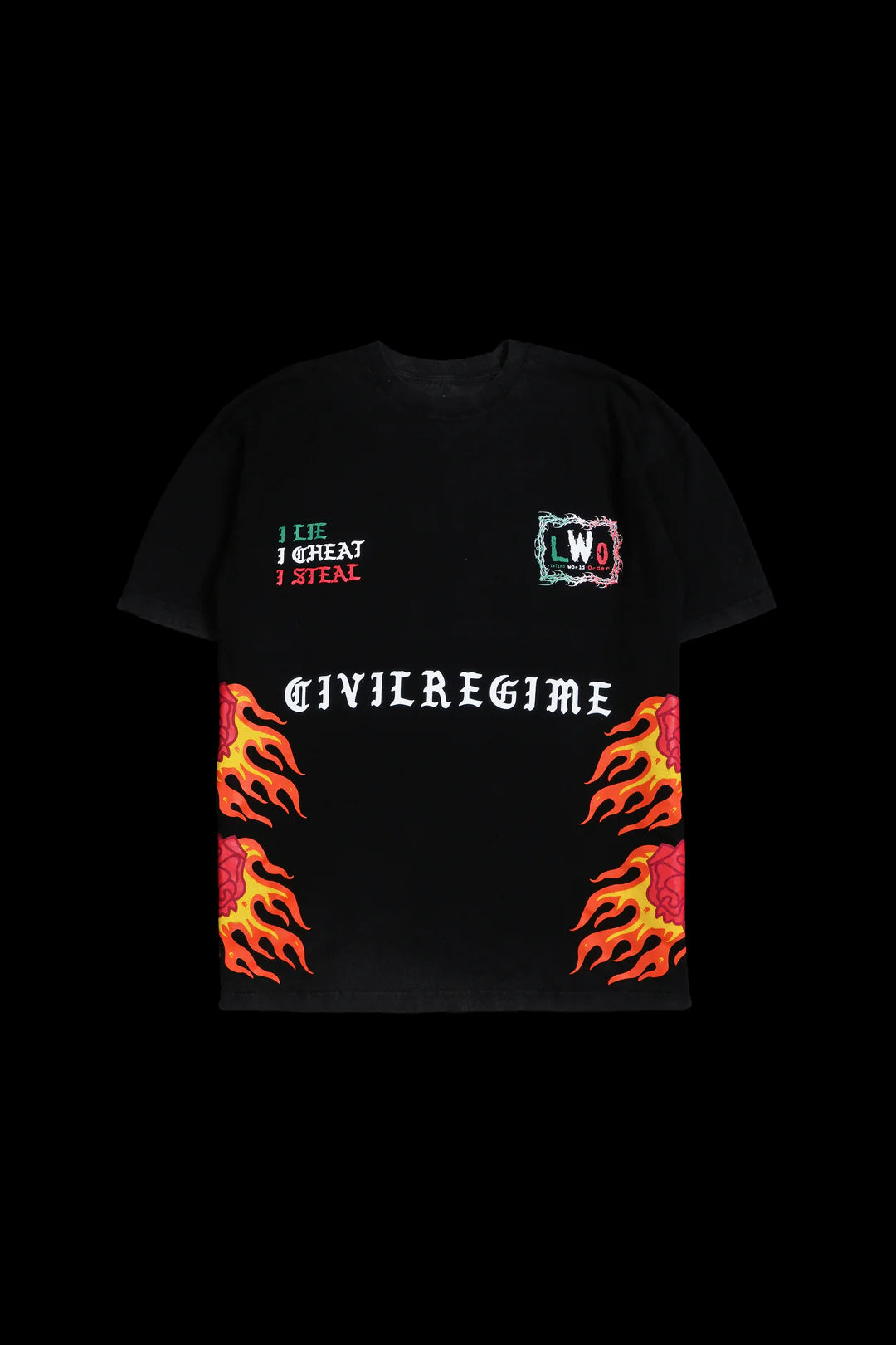 ROSE AND ROGUE AMERICAN CLASSIC OVERSIZED TEE IN VINTAGE BLACK