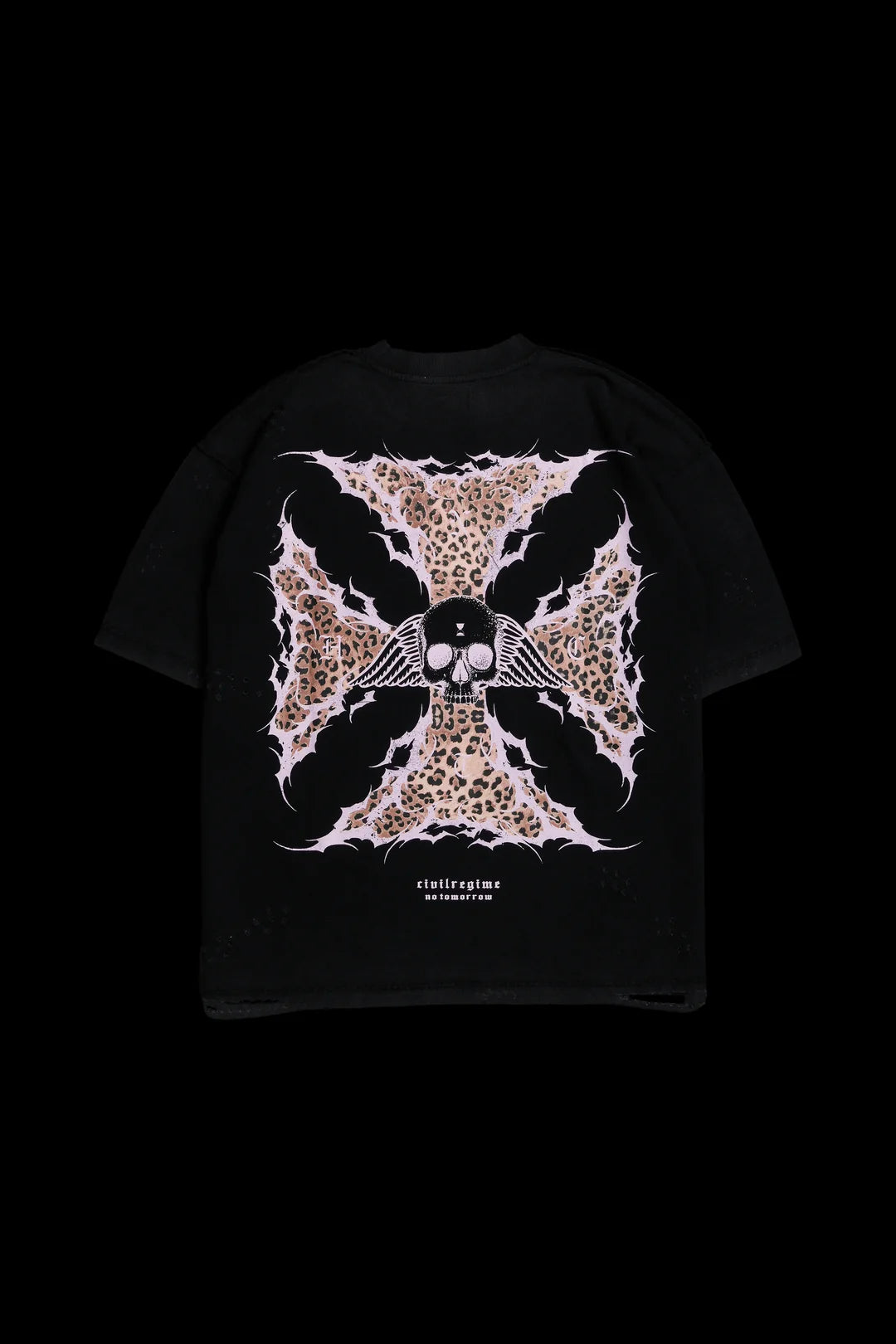 IRON SKULL FMR TEE IN LEOPARD/BLACK