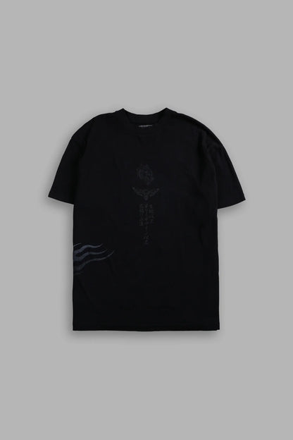 Doma Side By Side Premium Oversized Tee in Black