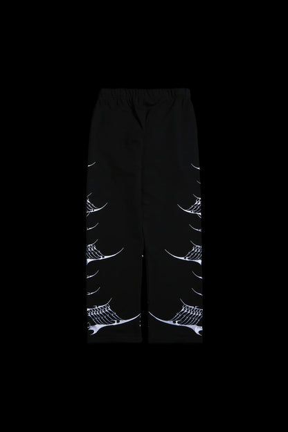 BANKAI BRIGADE WIDE LEG PANTS IN BLACK