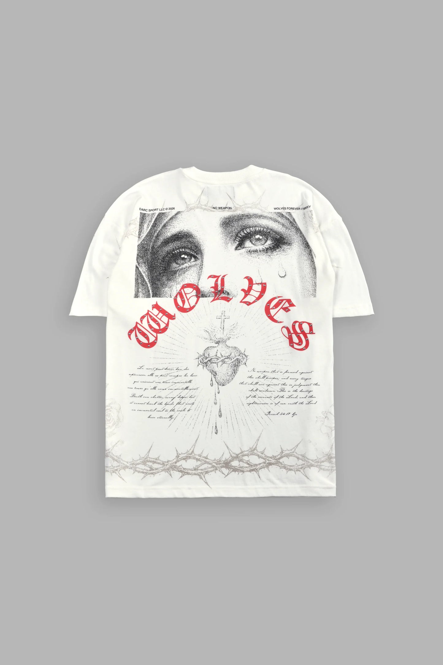 Sanctified Premium Oversized Tee in Cream