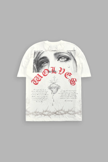 Sanctified Premium Oversized Tee in Cream