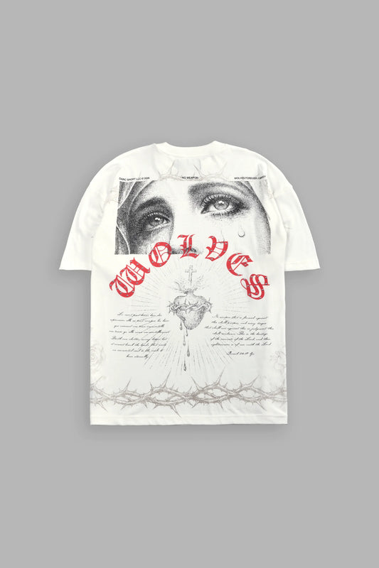 Sanctified Premium Oversized Tee in Cream
