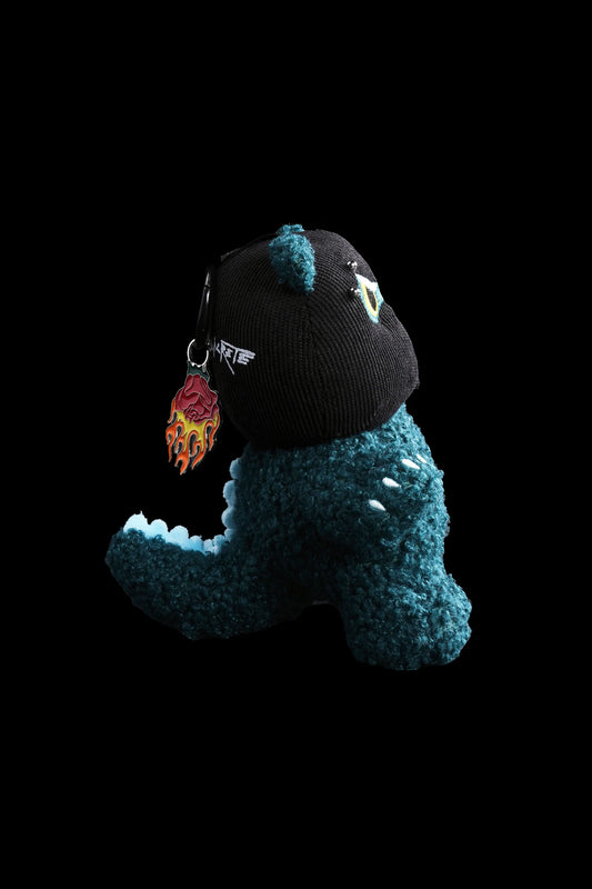 Rosezilla Plush Keychain in Teal/Ocean Blue