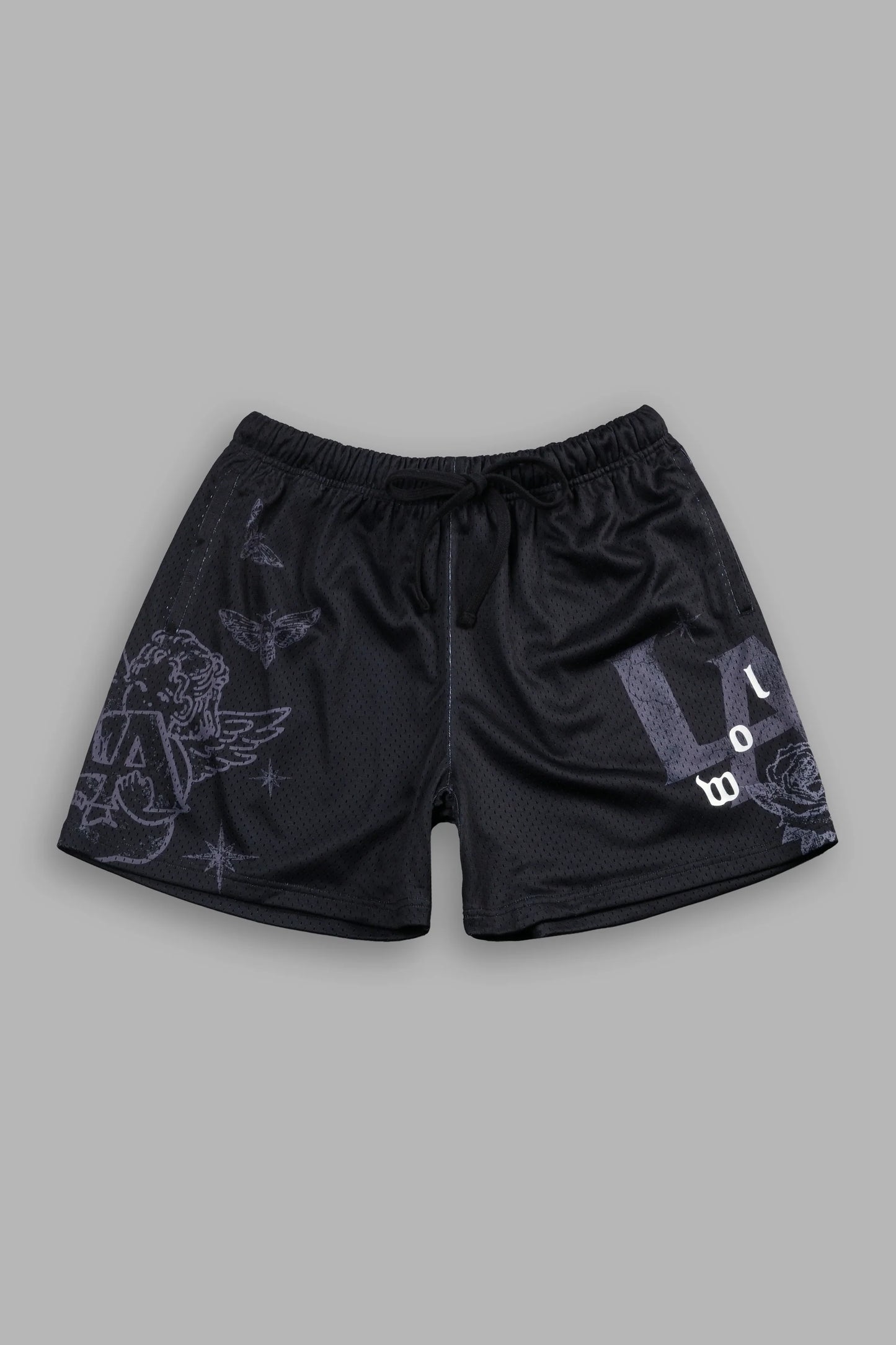 Homage To La Mesh Shorts in Black