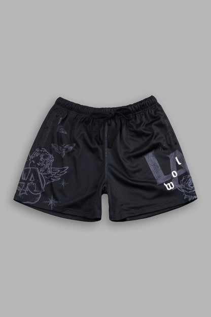 Homage To La Mesh Shorts in Black