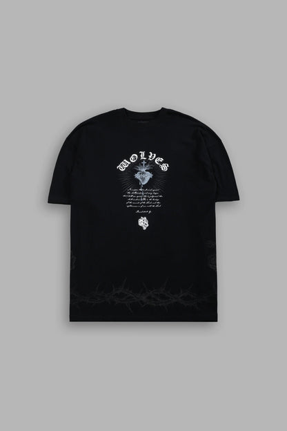 Sanctified Premium Oversized Tee in Black