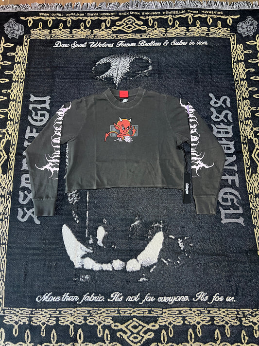 FAAFO LONG SLEEVE BOXY CROP TEE