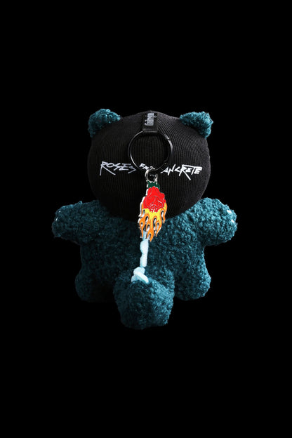 Rosezilla Plush Keychain in Teal/Ocean Blue