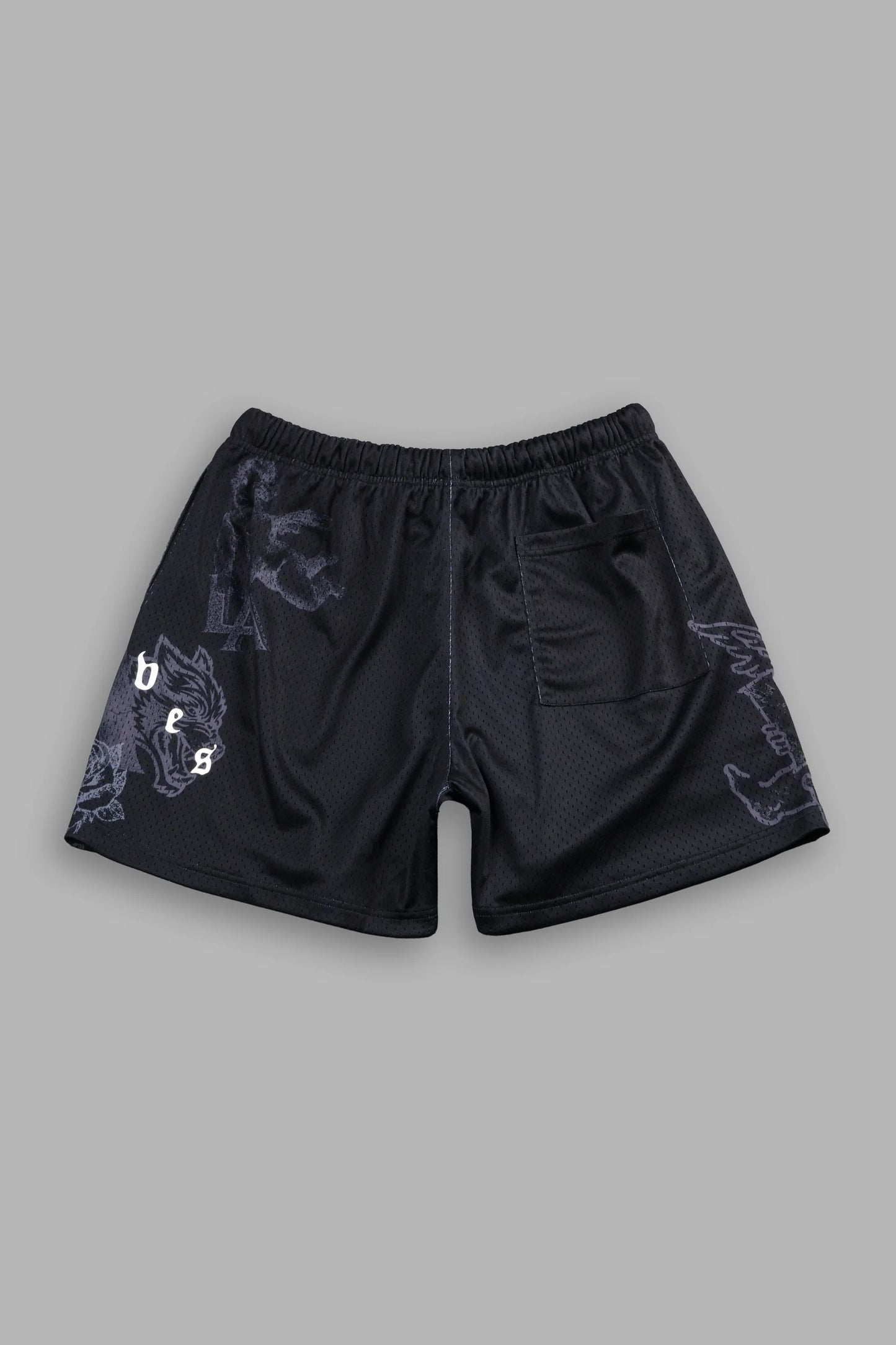 Homage To La Mesh Shorts in Black